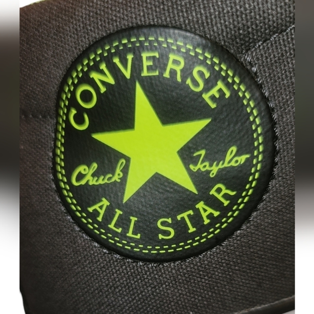 Converse All Star High Top Neon Sneakers Dual Wear Lace-up or no Laces - Picture 9 of 16